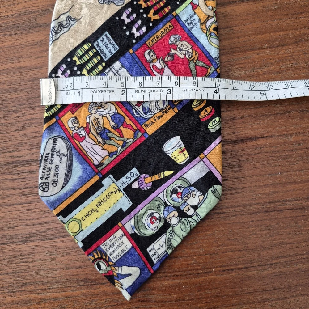 Vintage 90s Nicole Miller Medical Theme Tie